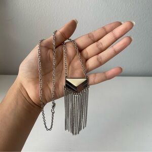 Vintage boho style dangly chain pendant necklace